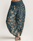 ZenPetal™ Cotton Harem Pants – Soft Floral Comfort with Easy Elastic Waist