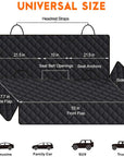 Dog Car Seat Cover, Back Seat Cover for Dogs Pet Car Seat Protector Waterproof Bench Car Seat Cover, Non-Slip Reat Seat Cover Fits Middle Armrest for Most Cars Trucks Suvs - Black