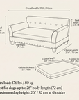 Sereno Lounger - The Microfiber Leather Dog Sofa