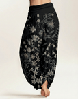 ZenPetal™ Cotton Harem Pants – Soft Floral Comfort with Easy Elastic Waist
