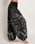 ZenPetal™ Cotton Harem Pants – Soft Floral Comfort with Easy Elastic Waist