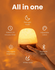 LunaSleep™ Wave Lamp - Night Light - Speaker & White Noise Sanctuary