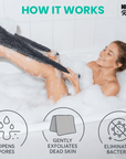 SilkVera™ Exfoliating Antibacterial Shower Towel