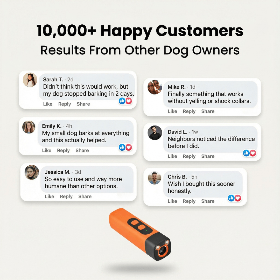 ZenWoof™ Ultrasonic Bark Trainer – Stop Excessive Barking Gently