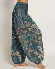 ZenPetal™ Cotton Harem Pants – Soft Floral Comfort with Easy Elastic Waist