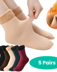 Veloura™ Velvet Snow Socks – Ultra Cozy Heat Without Bulk - 5 Pairs