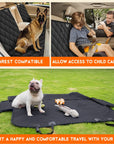 Dog Car Seat Cover, Back Seat Cover for Dogs Pet Car Seat Protector Waterproof Bench Car Seat Cover, Non-Slip Reat Seat Cover Fits Middle Armrest for Most Cars Trucks Suvs - Black