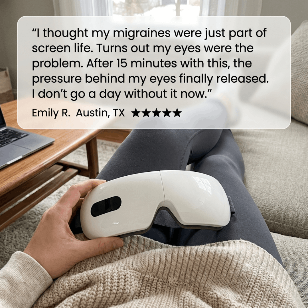 Eyloft™ Heated Eye Recovery Mask – Release Tension and Eye Pressure in 15 Minutes