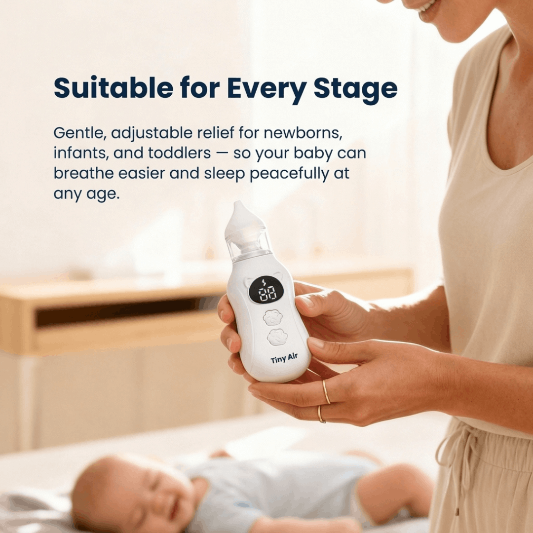 TinyAir™ - Electric Nasal Aspirator for Babies – Gentle Relief in 60 Seconds