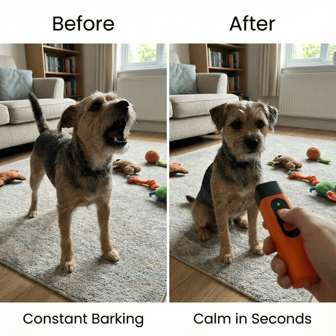 ZenWoof™ Ultrasonic Bark Trainer – Stop Excessive Barking Gently