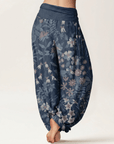 ZenPetal™ Cotton Harem Pants – Soft Floral Comfort with Easy Elastic Waist
