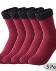 Veloura™ Velvet Snow Socks – Ultra Cozy Heat Without Bulk - 5 Pairs