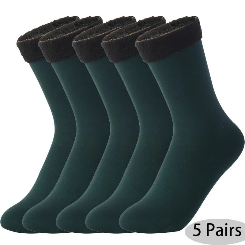 Veloura™ Velvet Snow Socks – Ultra Cozy Heat Without Bulk - 5 Pairs