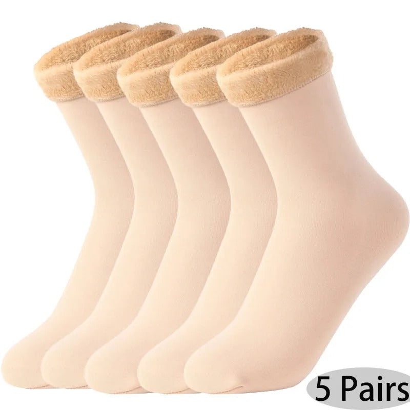 Veloura™ Velvet Snow Socks – Ultra Cozy Heat Without Bulk - 5 Pairs