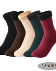 Veloura™ Velvet Snow Socks – Ultra Cozy Heat Without Bulk - 5 Pairs