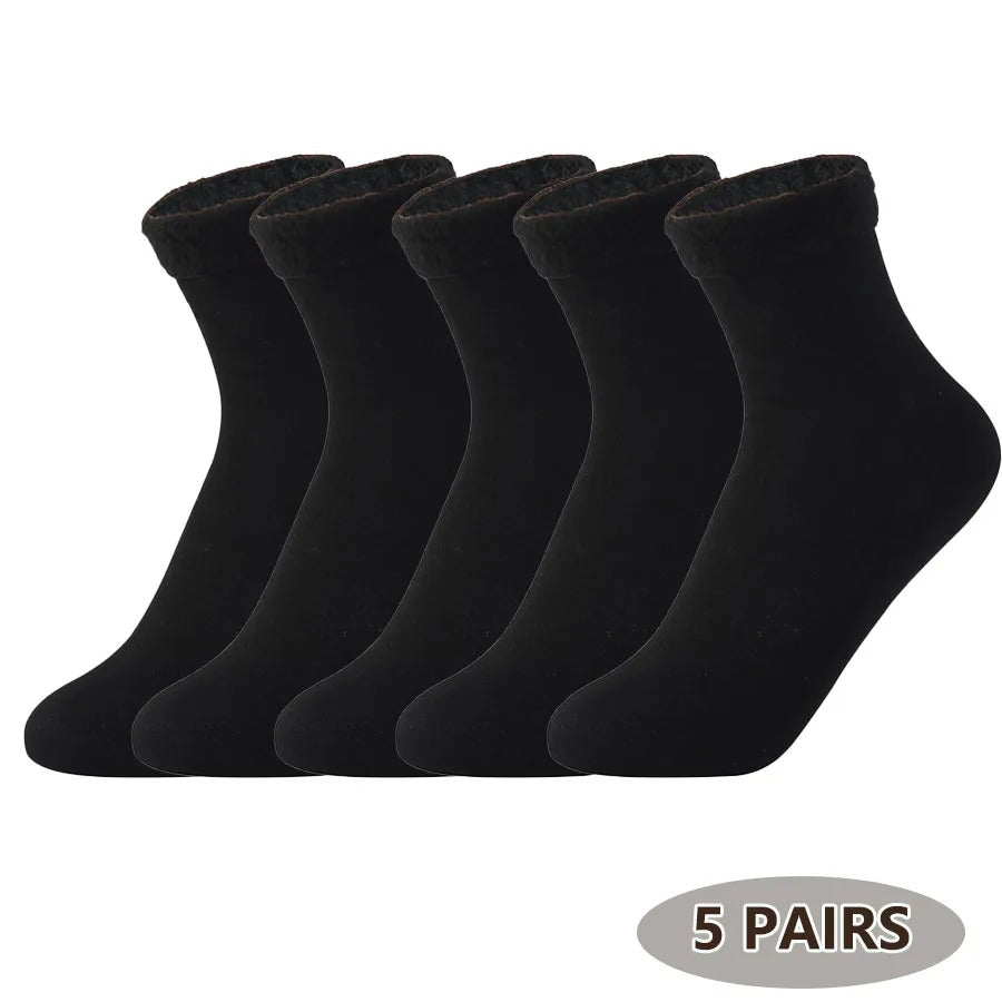 Veloura™ Velvet Snow Socks – Ultra Cozy Heat Without Bulk - 5 Pairs