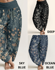 ZenPetal™ Cotton Harem Pants – Soft Floral Comfort with Easy Elastic Waist